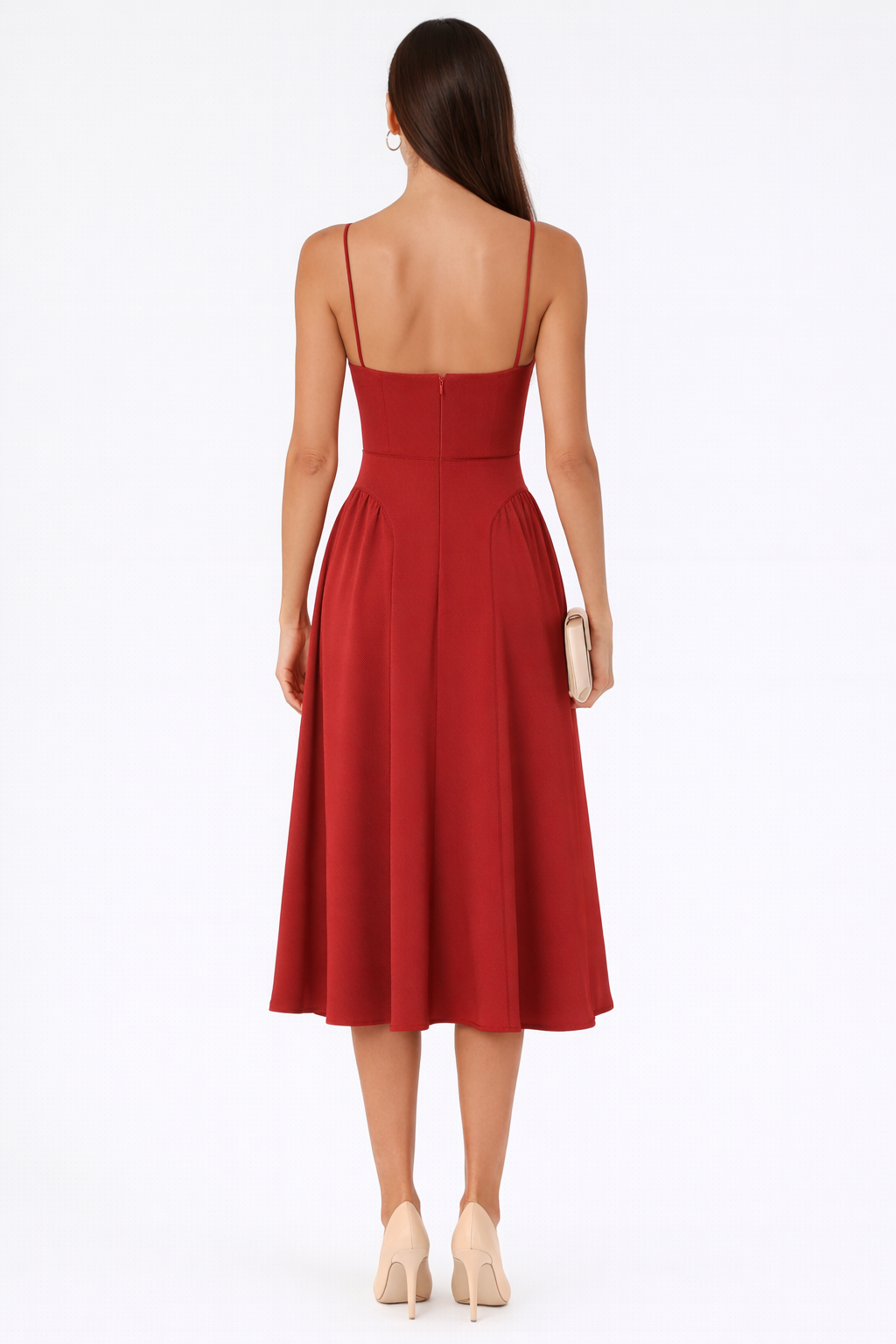 Women’s Structured Corset Midi Dress