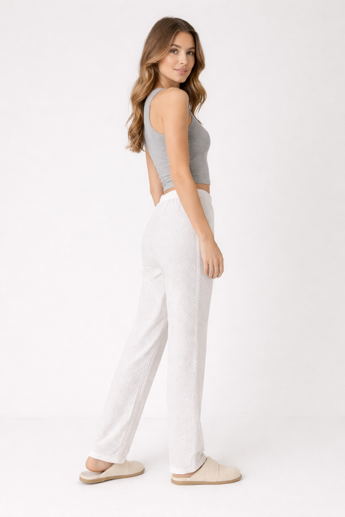 Women’s Wide-Leg Embroidered Trousers