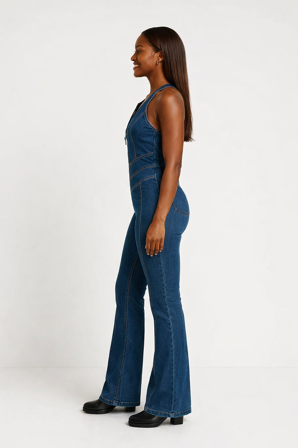 Women’s Contemporary Denim One-Piece Jumpsuit