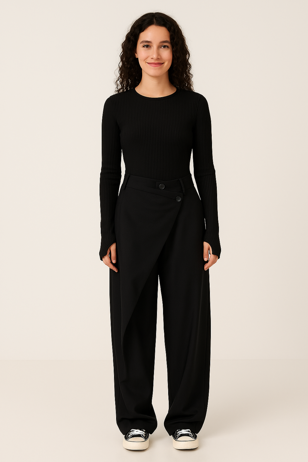 Women’s Draped Asymmetrical Statement Pants