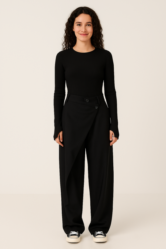 Women’s Draped Asymmetrical Statement Pants