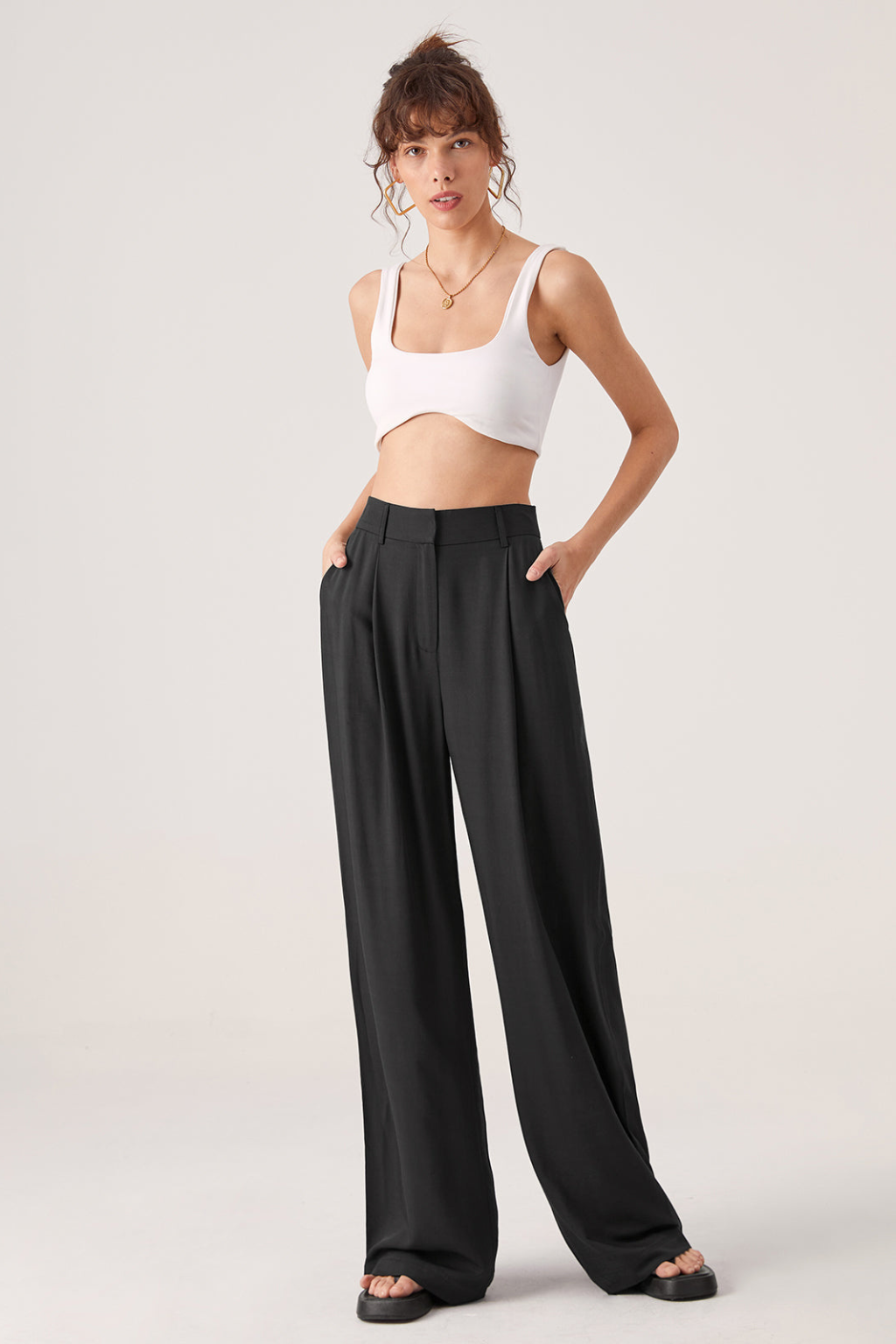 Women’s High-Rise Wide-Leg Flow Trousers