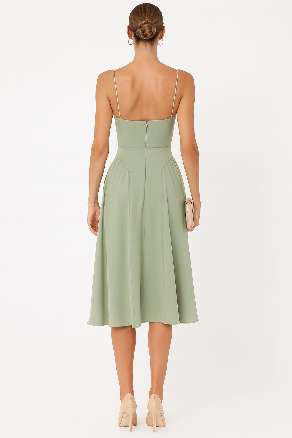 Women’s Structured Corset Midi Dress